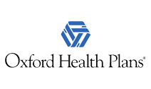 The image shows a logo with the text  Oxford Health Plan  written underneath it, accompanied by a stylized graphic element resembling a shield or a lock with an open lock symbol above it.